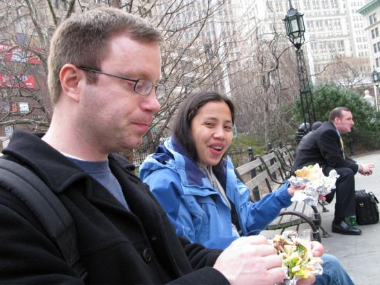 lunch in city hall park