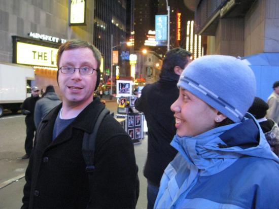 Dan and Amie at Times Square